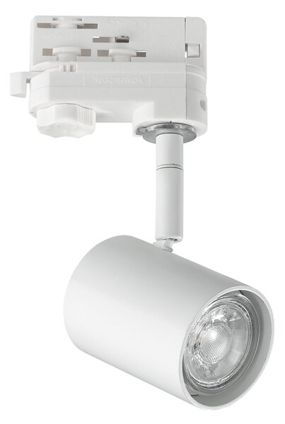 Faretto Cilindrico Spot Metallo Bianco 1 Luce Gu10