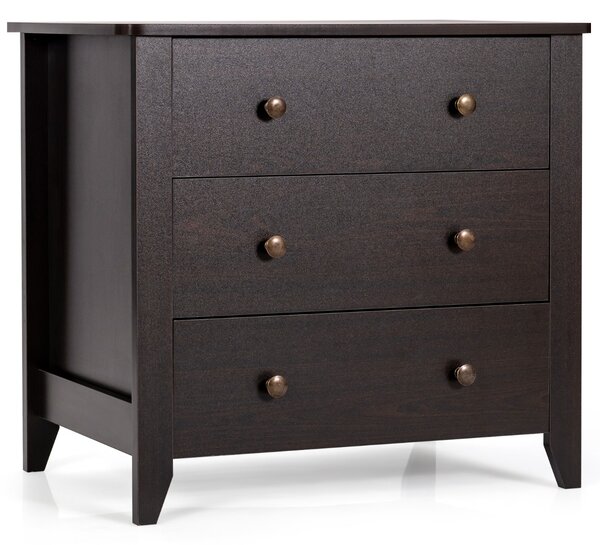 Cassettiera Con 4 Cassetti In Tessuto Rimovibili, Mobiletto Salvaspazio Industriale Per Soggiorno Marrone