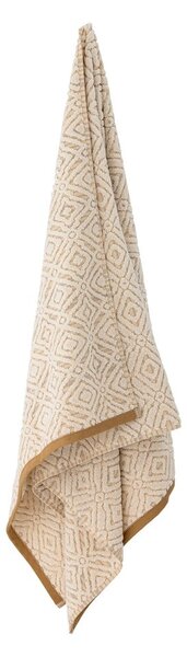 Asciugamano in cotone senape/crema 140x70 cm Malou - Bloomingville