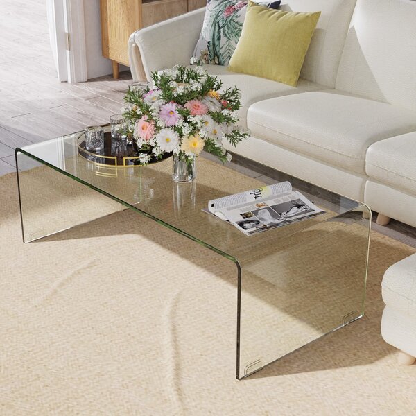 Tavolino da salotto di design in legno e vetro moderno adatto alla