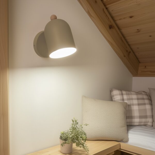 Brilagi - Faretto da parete GALLION 1xE27/15W/230V beige