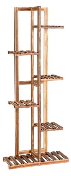 Costway Porta piante di legno con 6 livelli per salone e balcone, Scaffale angolare multiuso per fiori per 7 vasi
