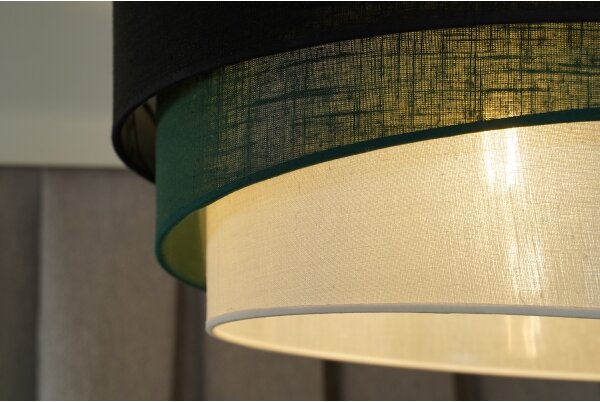 Duolla - Lampadario a plafone TRIO 1xE27/15W/230V diametro 45 cm nero/verde/bianco