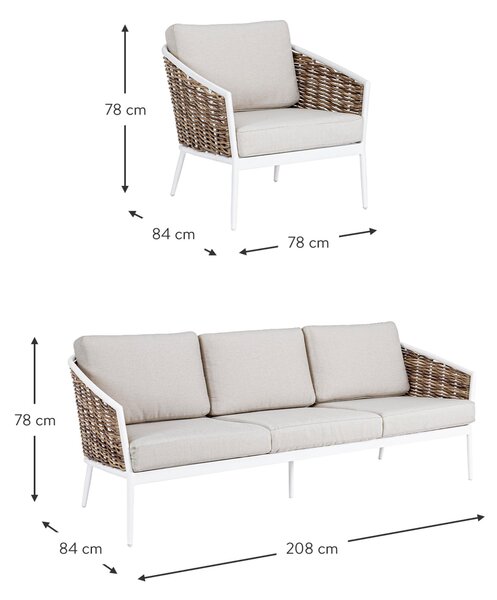 Set salotto da giardino Maribela 3 pz