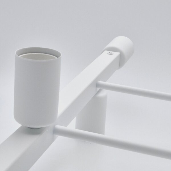 Lampadario a sospensione con supporto rigido ASTRID 4xE27/60W/230V bianco