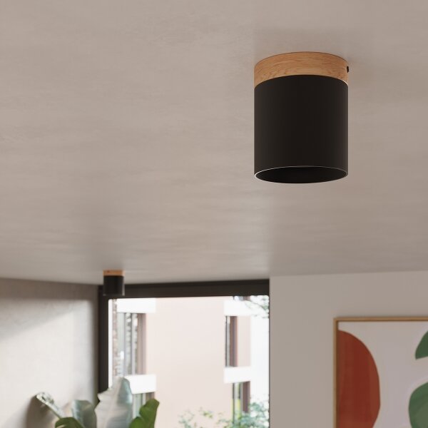 Sollux SL.1349 - Faretto RIF 1xGU10/10W/230V diametro 12 cm nero
