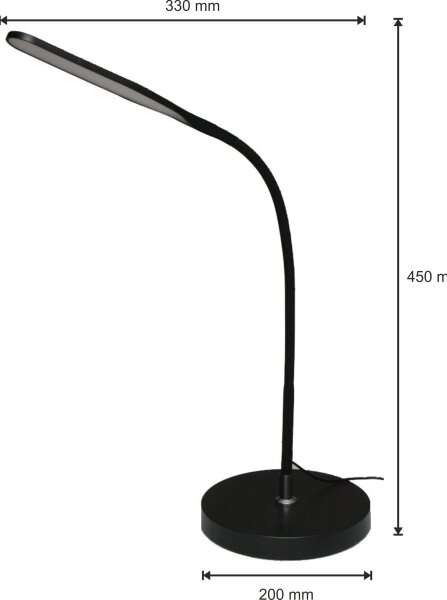 Lampada LED dimmerabile 3in1 10W 230V 3000/4000/6000K CRI 90 nera