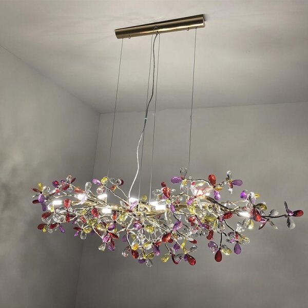 Lampadario di cristallo a sospensione 13xG9/40W/230V colorato
