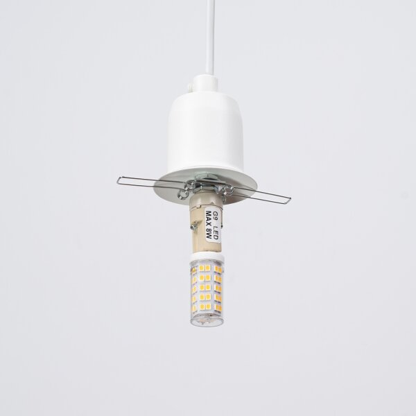 Sollux SL.1357 - Lampadario a sospensione con filo HYPERION 3xG9/8W/230V bianco