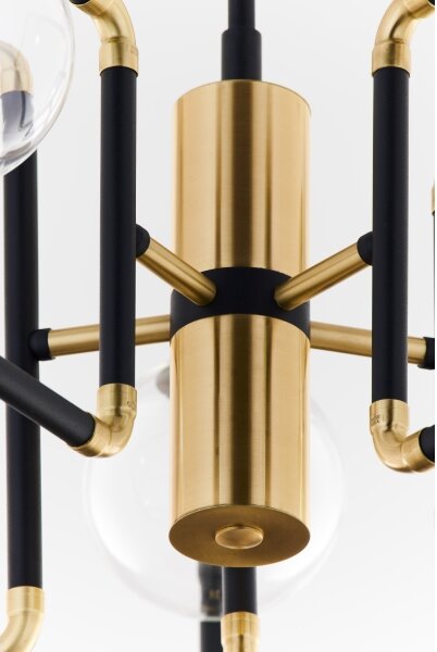 Jupiter 1985 - Lampadario a sospensione con supporto rigido IBRA 5xG9/10W/230V nero/oro
