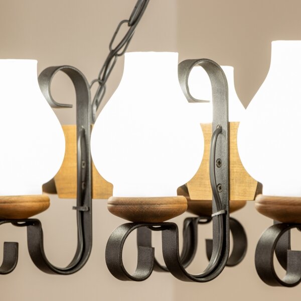 Brilagi - Lampadario a sospensione con catena RUSTIC 6xE14/40W/230V faggio