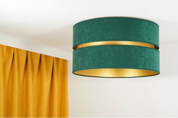 Duolla - Plafoniera DUO 1xE27/40W/230V diametro 40 cm verde/oro