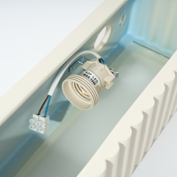 Sollux SL.1886 - Lampada da parete RIGATA 1xE27/15W/230V ceramica/crema