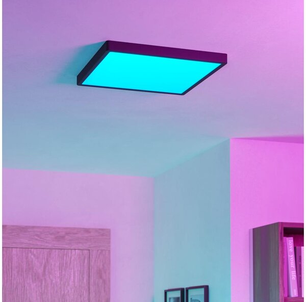 Eglo 901728 - LED RGBW dimmerabile lampada da soffitto per bagno FUEVA-Z LED/17,8W/230V 39cm IP44 nera