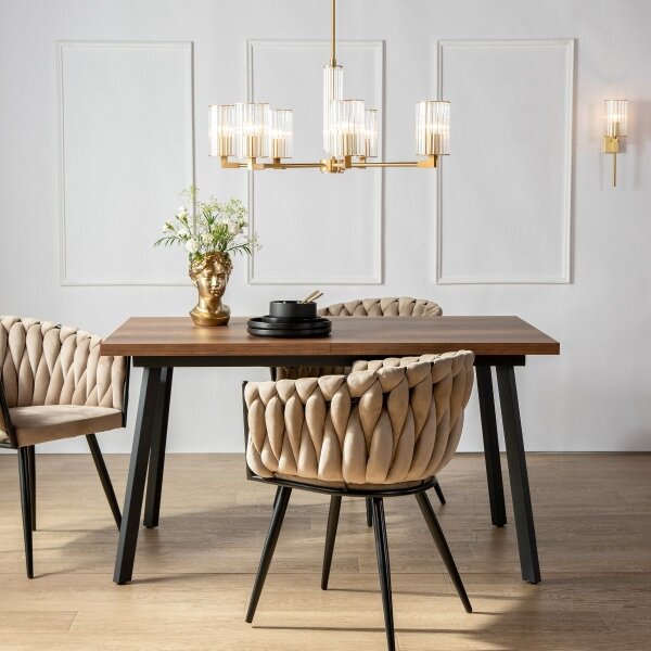 Zuma Line 1223 - Lampadario a stelo ARIA 7xE14/7W/230V dorato