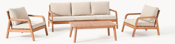 Salotto da giardino in legno di eucalipto Bergen 4 pz