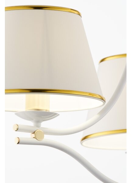 Jupiter 2085 - Lampadario a catena SAMBA 3xE27/15W/230V bianco/oro