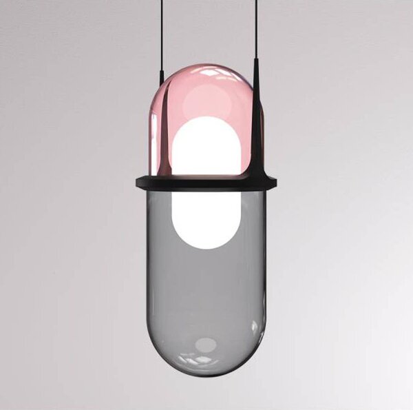 Molto Luce Pille lampada LED a sospensione pink/grigio