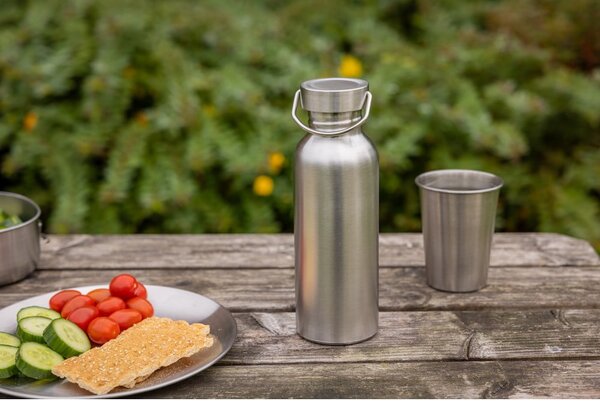 Bottiglia in acciaio inox color argento 650 ml - Esschert Design