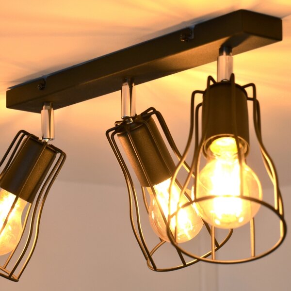 LED Faretto TUBE II 3xE27/15W/230V nero