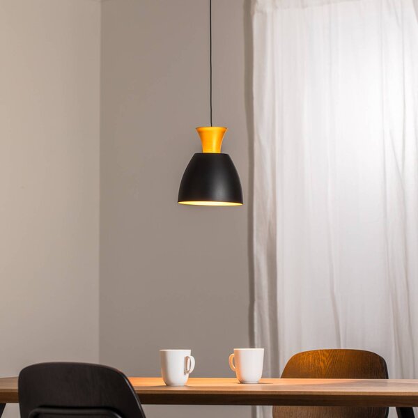 BEGA Lampada a sospensione LED Studio Line 51229, nero/ottone, Ø 20 cm 51229/51277, dimmerabile, Nero, Soggiorno / Sala da pranzo, Alluminio
