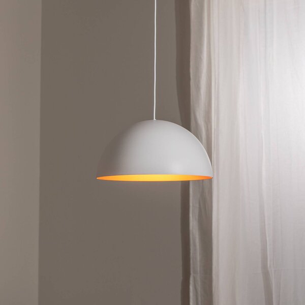BEGA Lampada a sospensione LED Studio Line 50996, bianco/rame, Ø 35 cm 50996/50993, dimmerabile, Bianco / Opale, Soggiorno / Sala da pranzo, Alluminio