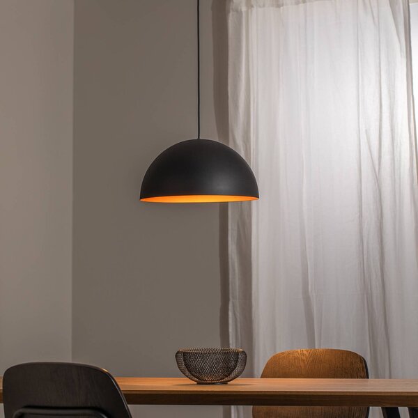 BEGA Lampada a sospensione LED Studio Line 50993, nero/rame, Ø 35 cm 50996/50993, dimmerabile, Nero, Soggiorno / Sala da pranzo, Alluminio