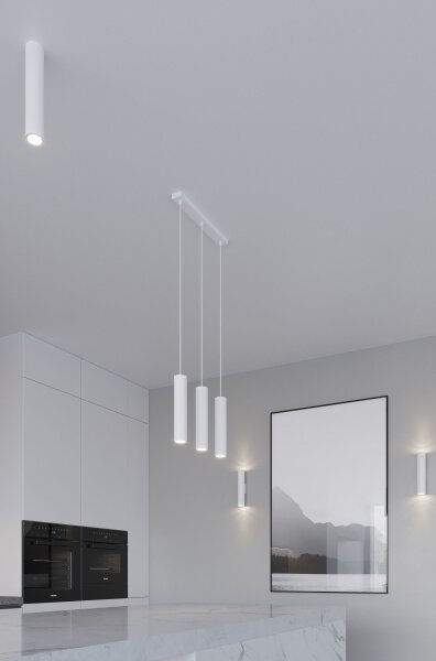 Sollux SL.1868 - Lampadario a sospensione con cavo LAGOS 2xGU10/10W/230V bianco