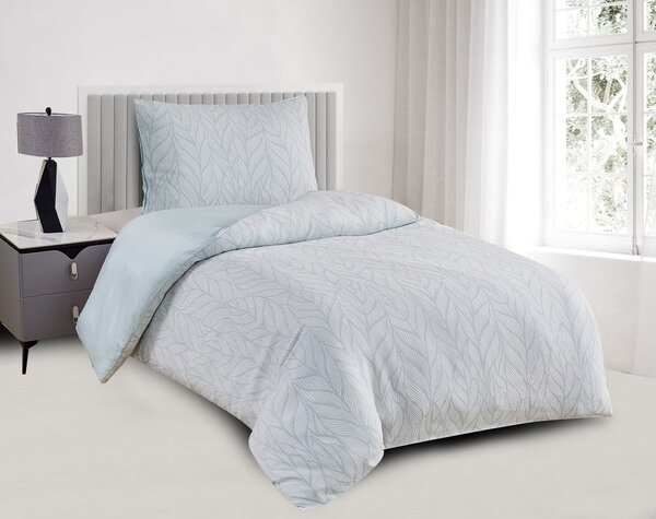 Biancheria da letto singola jacquard verde 140x200 cm Florida - My House