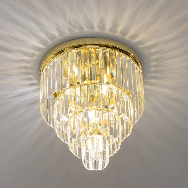Brilagi - Plafoniera LED in cristallo MOZART 5xE14/40W/230V dorata