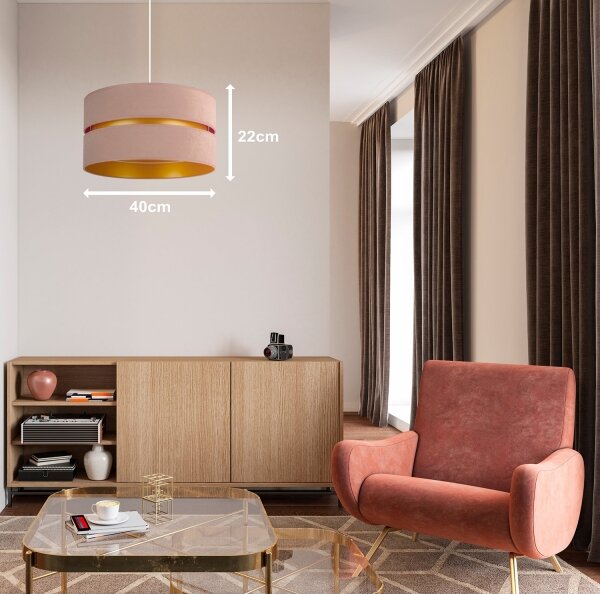 Duolla - Lampadario a sospensione con filo DUO 1xE27/15W/230V diametro 40 cm beige