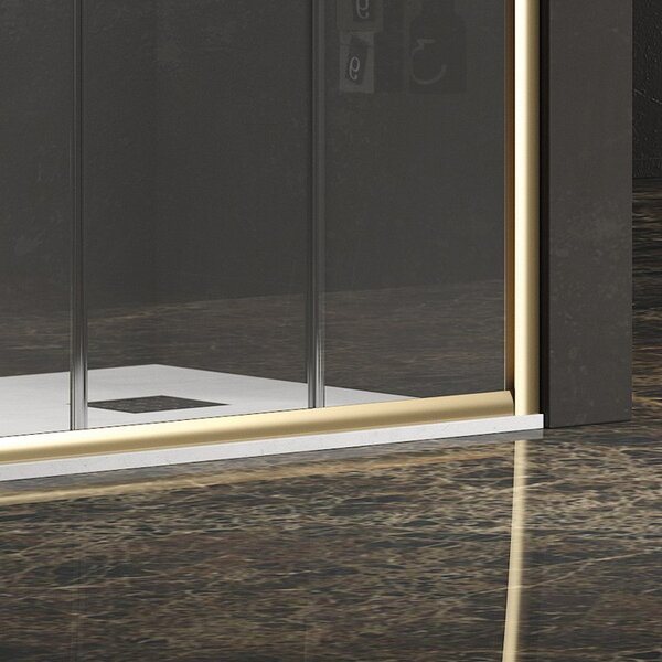 Kamalu box doccia 80x160 colore oro opaco doppio scorrevole | ke-6000g
