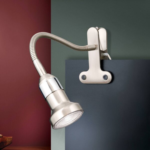 ORION Lampada con morsetto COLANA, Alluminio / Grigio / Zincato, Studio / Ufficio, Metallo, Moderno, Lampada con morsetto