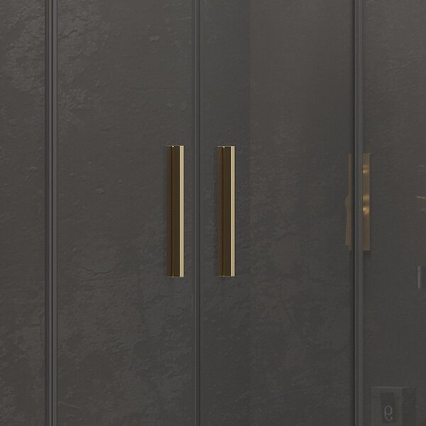 Kamalu box doccia 80x160 colore oro opaco doppio scorrevole | ke-6000g