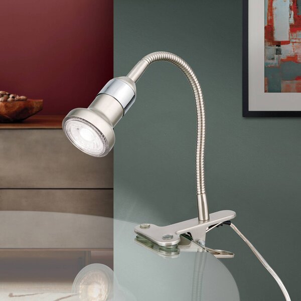 ORION Lampada con morsetto COLANA, Alluminio / Grigio / Zincato, Studio / Ufficio, Metallo, Moderno, Lampada con morsetto
