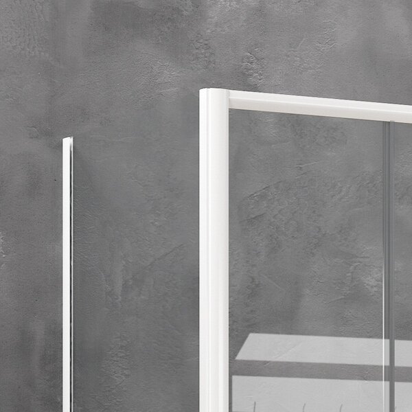Kamalu box doccia 70x160 colore bianco opaco doppio scorrevole | ke-6000b