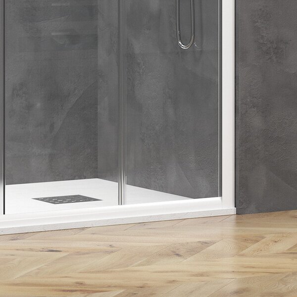 Kamalu box doccia 70x160 colore bianco opaco doppio scorrevole | ke-6000b
