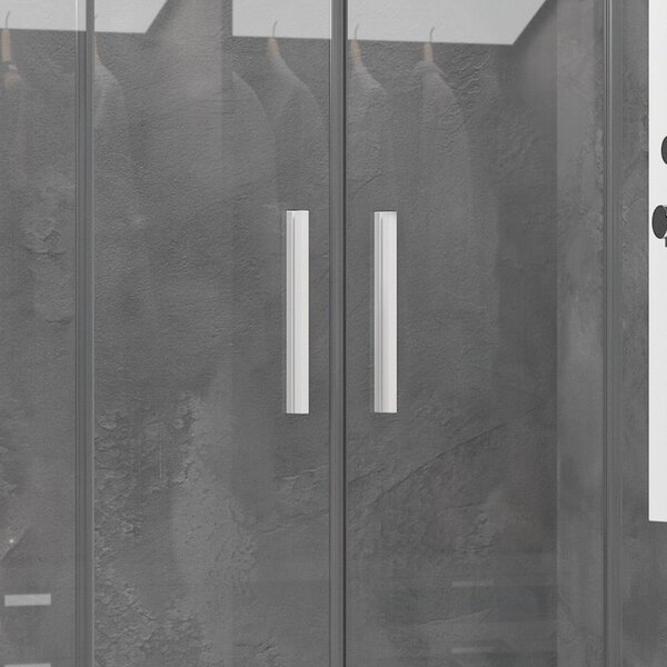 Kamalu box doccia 70x160 colore bianco opaco doppio scorrevole | ke-6000b