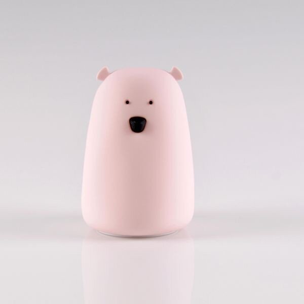 Lampada touch LED RGB per bambini BEAR LED/0,8W/5V rosa + USB