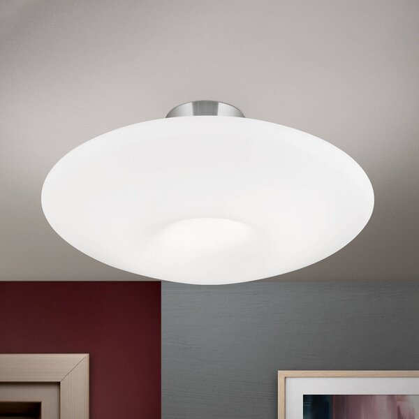 ORION Plafoniera soffitto Blanc, dimmerabile, Bianco / Opale, Soggiorno / Sala da pranzo, Vetro, Moderno, Plafoniera