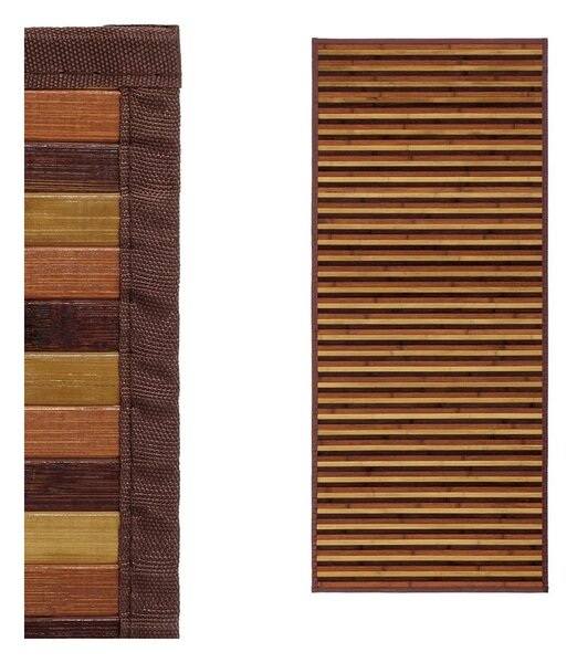 Passatoia in bambù di colore marrone-senape 75x175 cm - Casa Selección