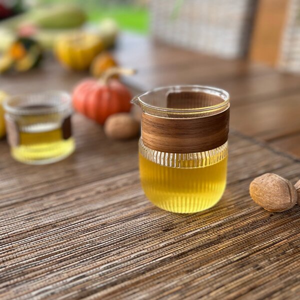 Brocca Gong Dao Bei in Vetro e Legno 300 ml