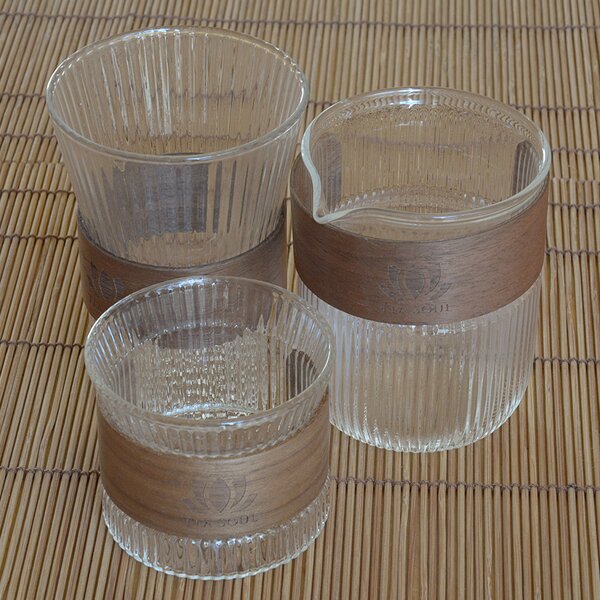 Tazza in Vetro e Legno 350 ml