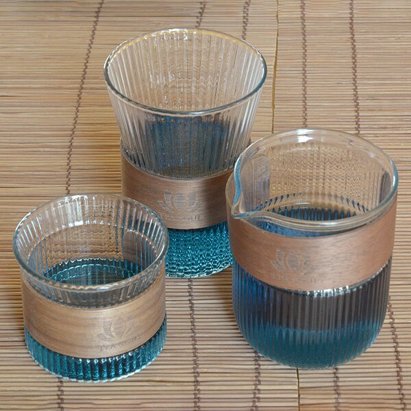 Tazza in Vetro e Legno 350 ml