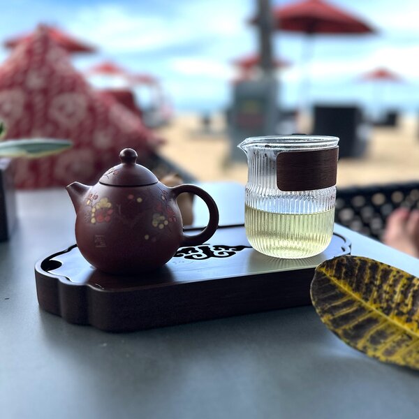 Teiera in Creta Yixing Marrone a Fiori 210ml