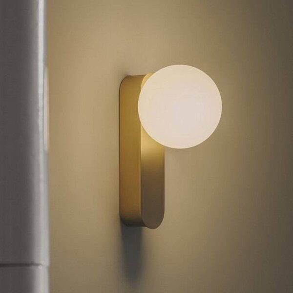 LEDS-C4 Applique da parete Perlina, Ottone / Oro, Bagno, Metallo, Moderno, Applique