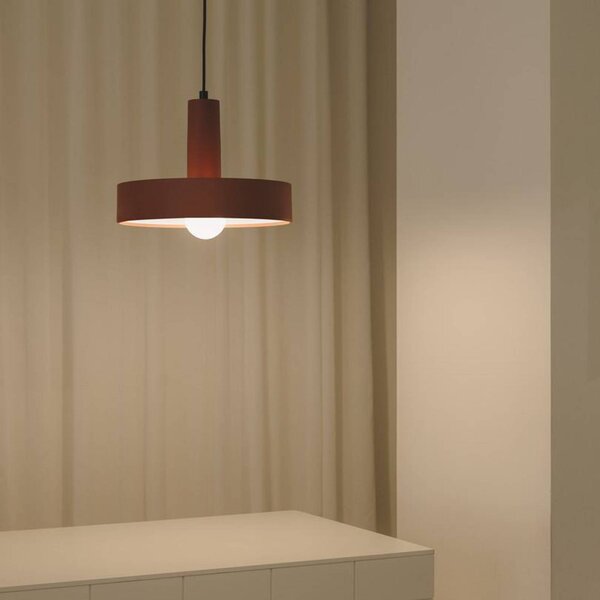 LEDS-C4 Lampada a sospensione Keops 1, dimmerabile, Terracotta, Soggiorno / Sala da pranzo, Alluminio, Moderno, Lampada a sospensione