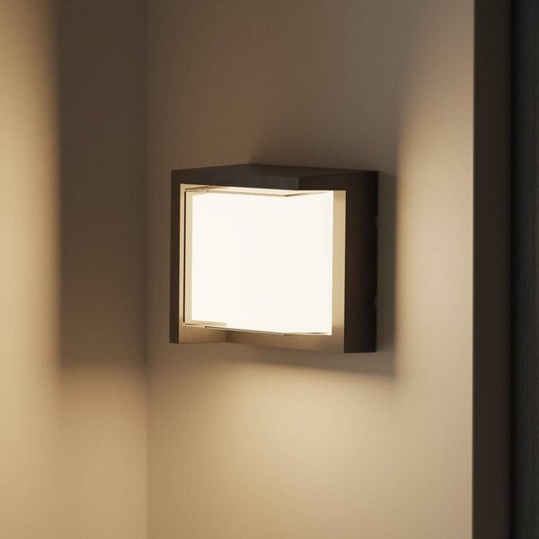 Forlight Applique da esterni a LED Creu, Nero, Plastica, Moderno, Applique LED da esterni