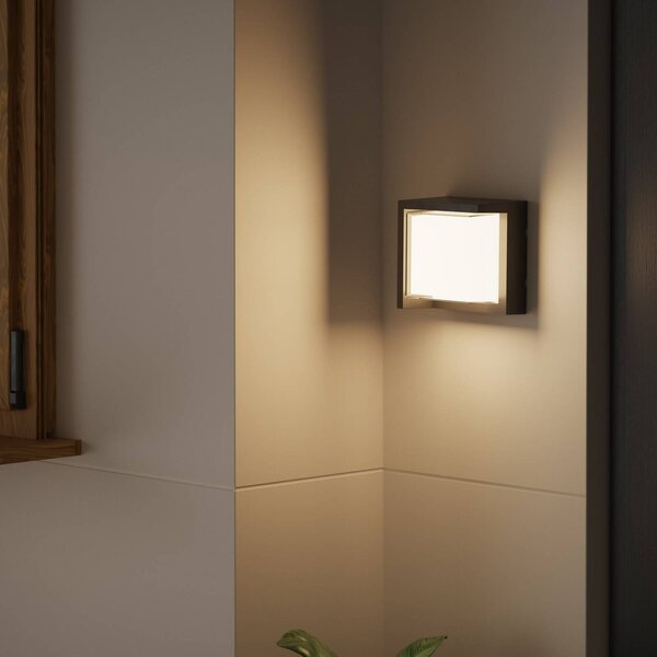 Forlight Applique da esterni a LED Creu, Nero, Plastica, Moderno, Applique LED da esterni