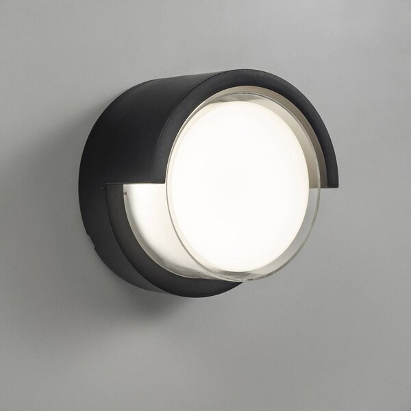 Forlight Applique a LED Creu, Ø 17 cm, nero, plastica